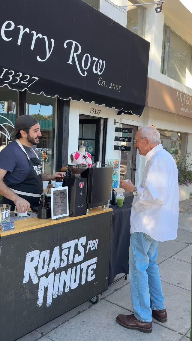 Latte art on an iced drink from Roasts Per Minute